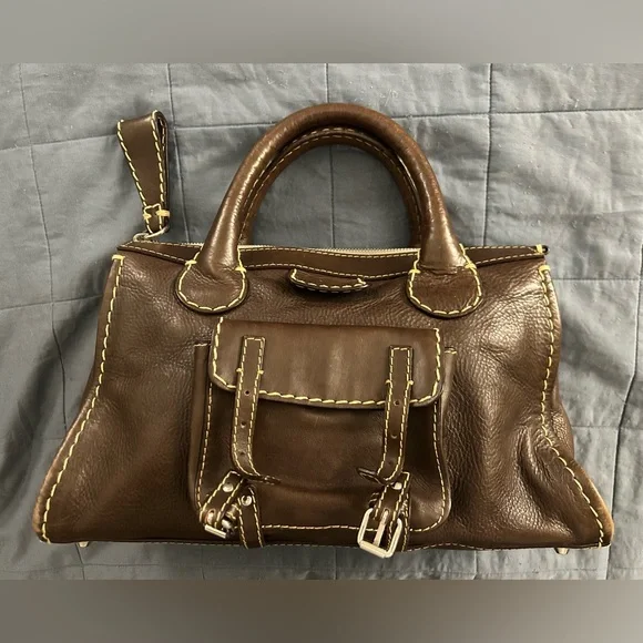 Chloe Edith Day Bag - Satchel - Dark Brown - Picture 2 of 16